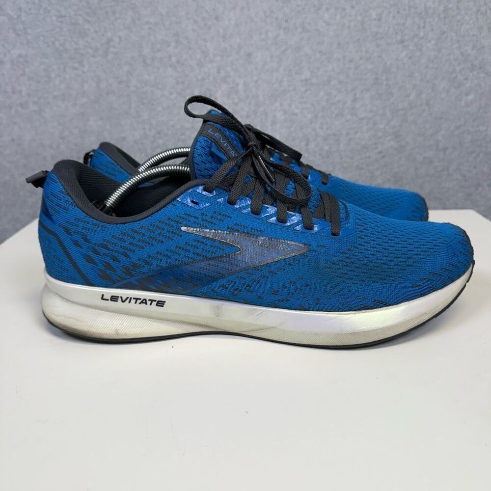 Brooks Levitate GTS 5 Support Running Shoes Blue Navy White Mens Size 12